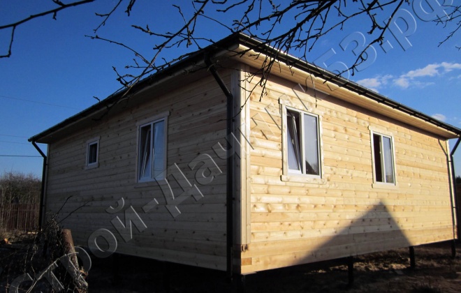 3 брусовой дом  од-12, 9×9, 81 м², московская область, чеховский район, деревня любучаны (4)